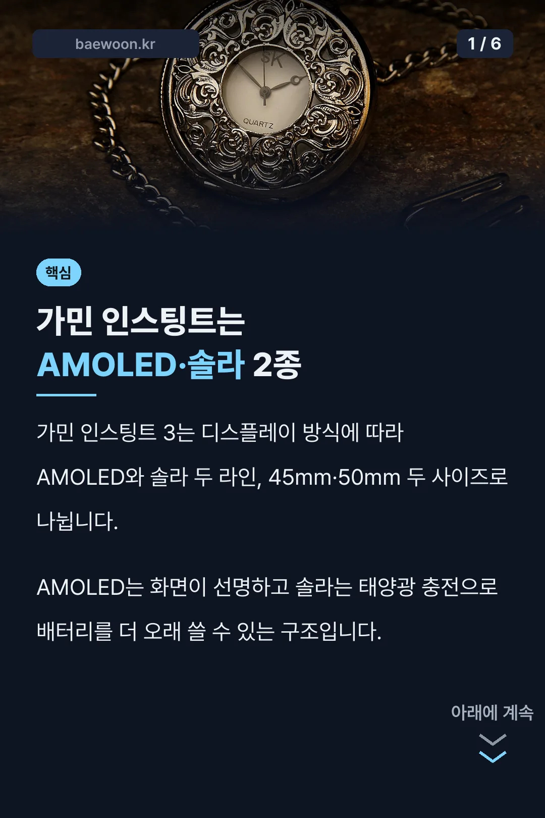 가민 인스팅트 핵심 2종