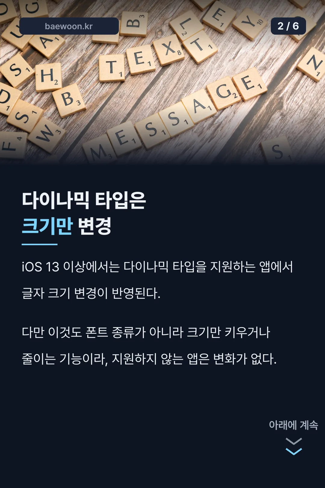 다이나믹 타입은 크기만