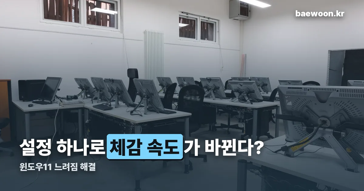 윈도우11 느려짐 정리 썸네일